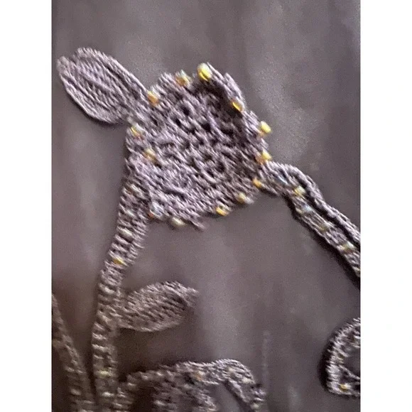 Kroshetta Papillon Womens Beaded Crochet Gown Large Hand Made Embroidered‎ - Picture 6 of 16